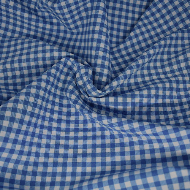 Blue Waves in classic Gingham style